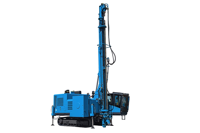 Integrated DTH drilling rig